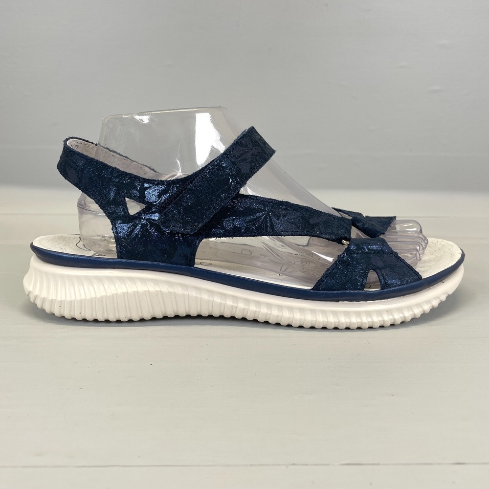 Spring Step Hermosa Sandals Womens Size 41 US 9.5 Navy Blue Leather Strappy Shoe